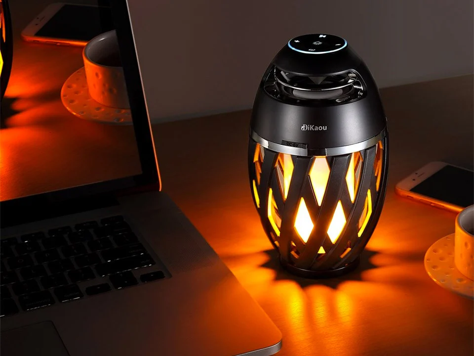 LED Flame Bluetooth Speaker Lamp