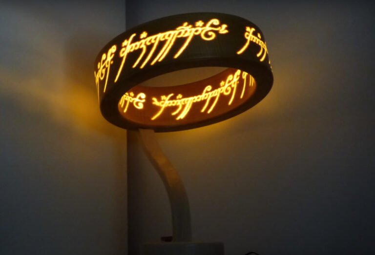 Lord of the Rings Wooden Lamp
